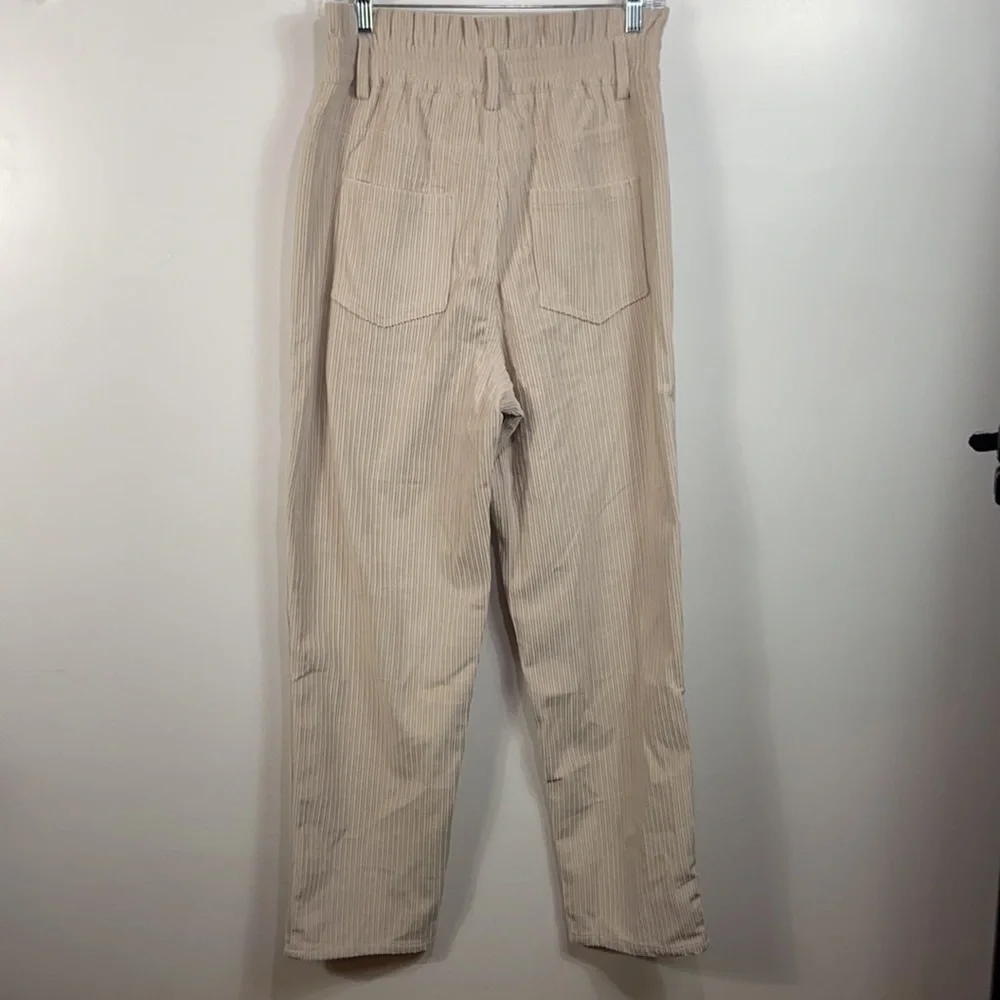 HIGH Waist Paperbag Corduroy Baggy Pants - Picture 5 of 7